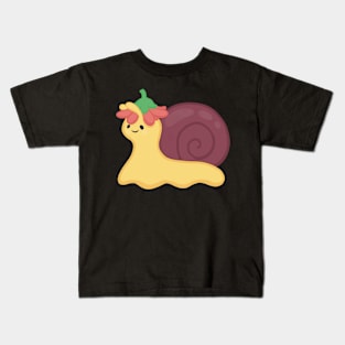 Snail with a flower hat Kids T-Shirt